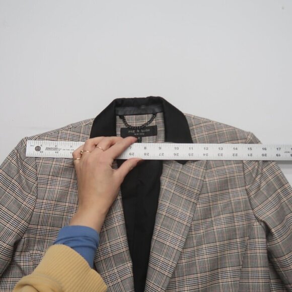 Rag & Bone Ridley Peak Lapel Plaid Wool Blend Blazer Jacket Size 2 - Picture 10 of 10
